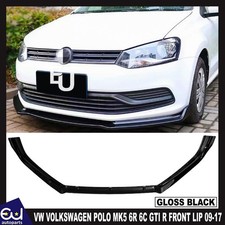 FOR VW VOLKSWAGEN POLO MK5 6R 6C GTI R FRONT SPLITTER SPOILER LIP BODY KIT 09-17