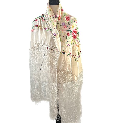 Vintage silk vibrant hand - silk,