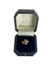 Snake Head Ring 9ct Gold 1987 Vintage Double Headed Snake Ring - Size P