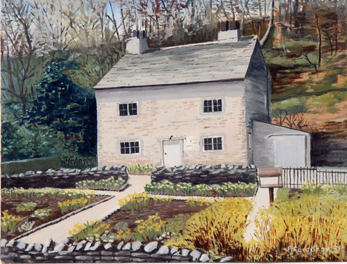 Vintage oil board painting - vintage,