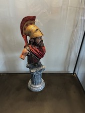 Large Painted Resin Ancient Greek Hoplite/ Spartan Bust