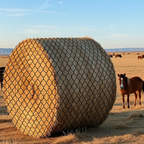 6x6ft round bale hay - hay, net