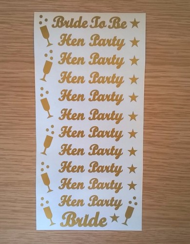 Hen party bride - bride, words