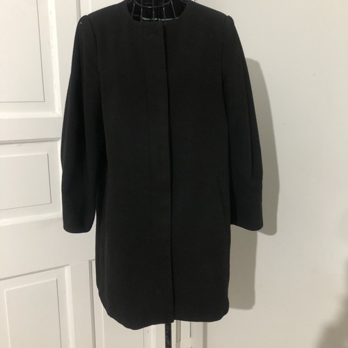 Stylish black zara coat with - black,