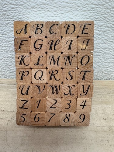 Stamp craft script alphabet - craft,