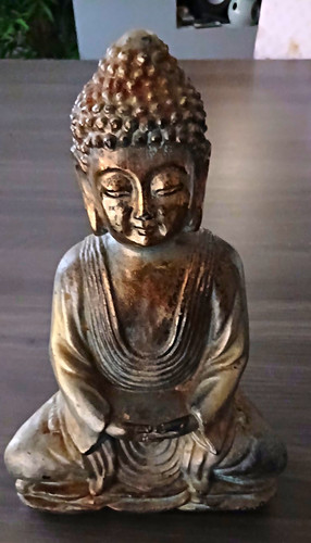 Seated buddha statue figurine - buddha,