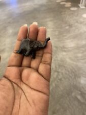 Miniature Wooden Carved Elephant Figurine Handmade Lucky collectible Statue 1 Pc