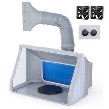 CO-Z Portable Airbrush Spray Booth w 3 Adjustable LED Lights & Airflow Dual Fans