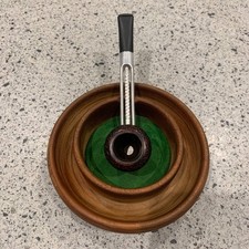 Vintage Wooden Pipe Ashtray/