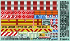Tamiya RC Trailer Sticker Set Item #56534 for RC Tractor Trailers