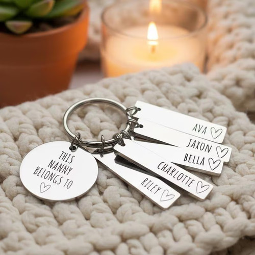 Personalised family keyring - personalised,