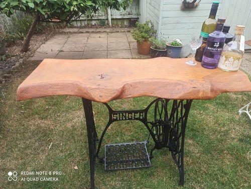 Table made from singer - made, sewing