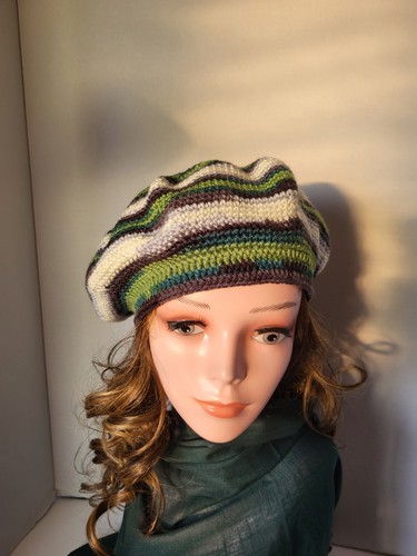 Handmade crochet beret hat - crochet,