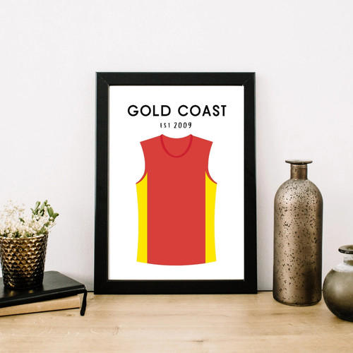 Gold coast suns football print - coast,