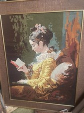 Framed completed vintage