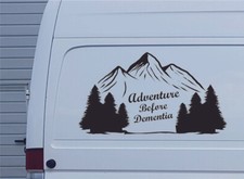 Adventure Before Dementia Decal Caravan Campervan Sticker Mountain Motorhome