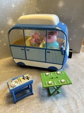 Peppa Pig Campervan Play Set Toy With 4 Figures BBQ And Table