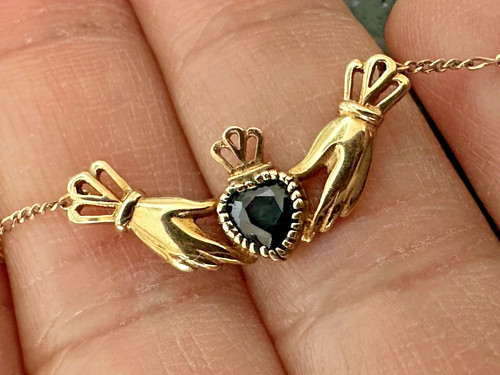 Vintage gold sapphire - 9k,