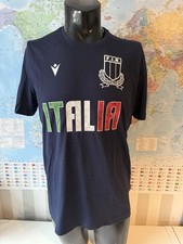 Macron Italia Rugby T-Shirt Men’s Extra Large New with Tags Navy Blue
