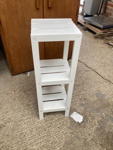 White bathroom shelving unit - bathroom,