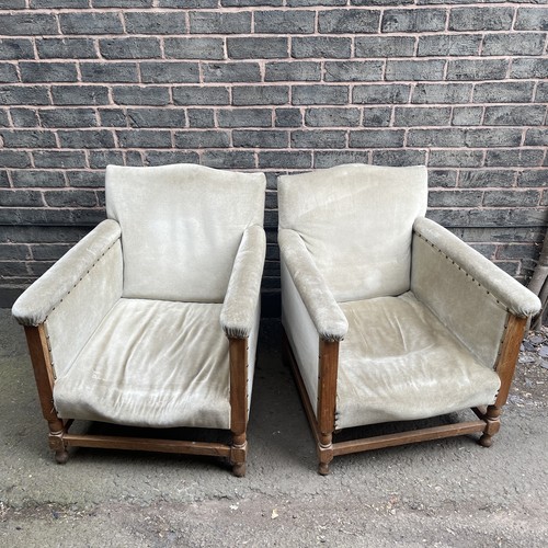 Antique pair oak - pair, lounge