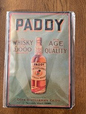 Paddy Irish Whiskey Metal Sign