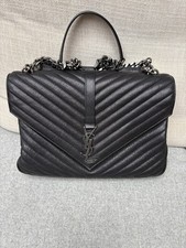 Yves Saint Laurent LARGE College £2280 Leather Bag w/ Dustbag
