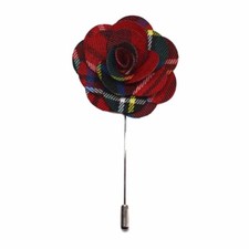 Red Tartan Handmade Flower
