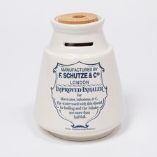 Vintage F. Schutze & Co Improved Inhaler Ceramic London Decor England