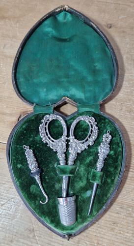 Antique sterling silver sewing - antique,