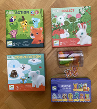 3 x Djeco 'Little' Games, plus