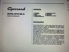 Garrard Sp25 mk3 Service