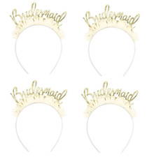Bridesmaid Bachelorette Party Headbands 4 Pack - Perfect For Hen Party