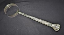 Sterling Silver Large Magnifying Glass Holder Only, 14 3/4" MISSING 4" GLASS