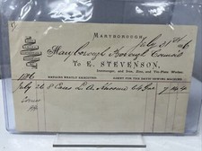 VINTAGE RECEIPT STEVENSON