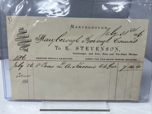 Vintage receipt stevenson - receipt,