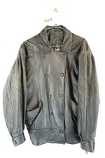 TREKWAY Black Leather Bomber