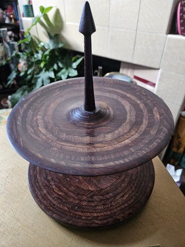 Vintage mcm mahogany cake - mcm,