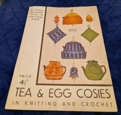 Vintage knitting pattern tea - pattern,