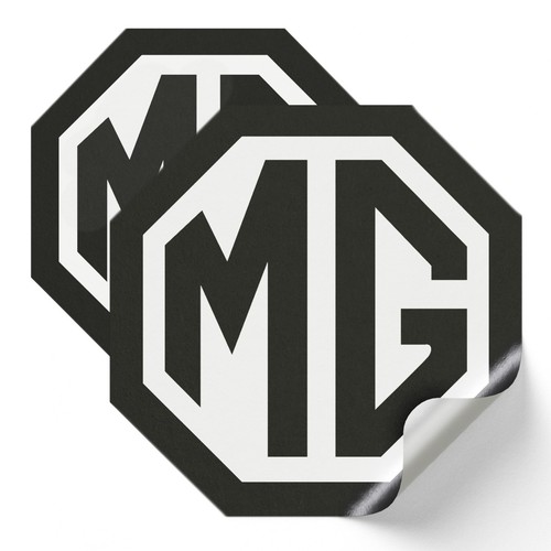 Badge sticker black white - mg, &