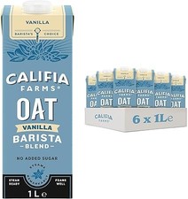 Califia Farms Vanilla Oat Barista Blend 6x1L | Vegan Dairy-Free Oat Milk Drink