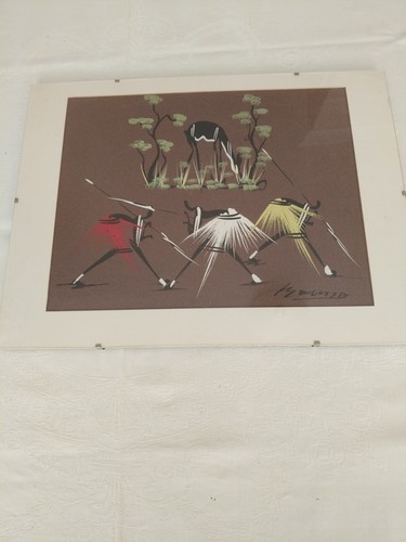 Gouache african abstract - african,