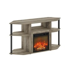 Open Storage Corner Fireplace