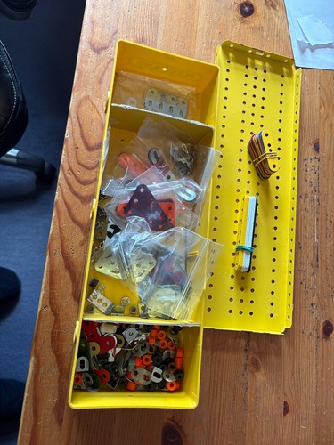Meccano boxes with - boxes, (plastic)