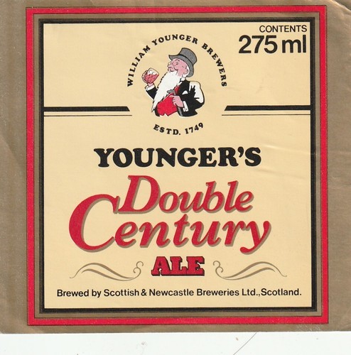 Beer bottle label youngers - beer,