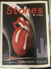 Rolling Stones  Southampton UK Titanic poster No Filter Tour 2018. 2/200 RARE!