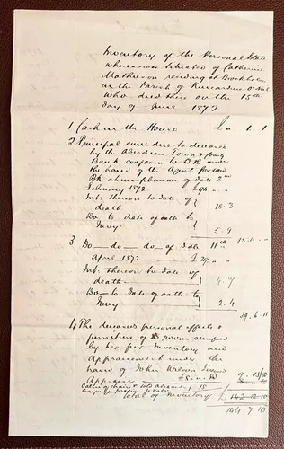 1872 inventory estate of - inventory,