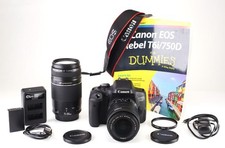 Canon EOS 750D DSLR Camera & 18-55mm STM & EF 75-300mm Dual Lens Kit 1,273 Shot