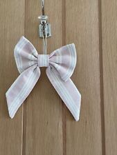 Susie Watson Small Bow  Door Hanger Cambridge Stripe Pink Cotton Fabric