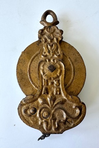Large antique french pulley - antique,
